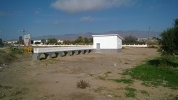 Caseta que ubica pozo que inauguró Franco