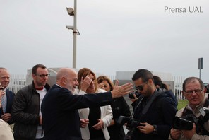 Rector y presidenta Junta con los medios tras clausura jornadas copia