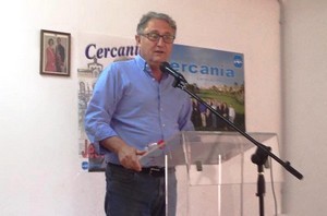 JESÚS CAICEDO DURANTE UN MITIN