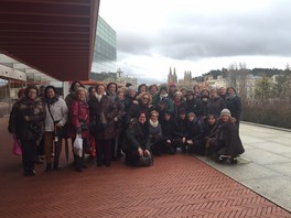 En Burgos, durante la visita al Museo de la Evolucion Humana