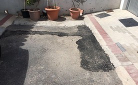 160407 FOTO PSOE Adra Parcheado Calle Severo Ochoa 2