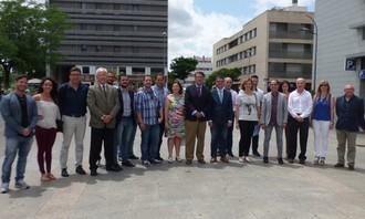 Junta Directiva Fed. And. Natación, con el presidente Juan José Médez