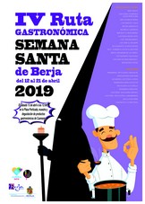Cartel Ruta Gastronomica semana santa Berja 2019 con logos