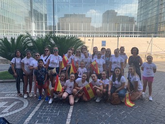 grupo de alumnas en Roma