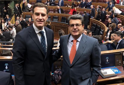 MIGUEL ÁNGEL CASTELLÓN Y JUAN JOSÉ MATARÍ HOY EN EL CONGRESO DE LOS DIPUTADOS