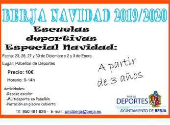 escuela de navidad deportes berja