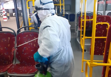 TAREAS DESINFECCIÓN AUTOBÚS URBANO