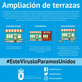Cartel ampliación de terrazas