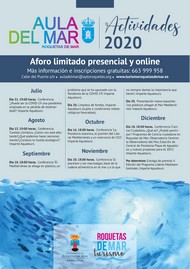 Cartel programación Aula del Mar 2020