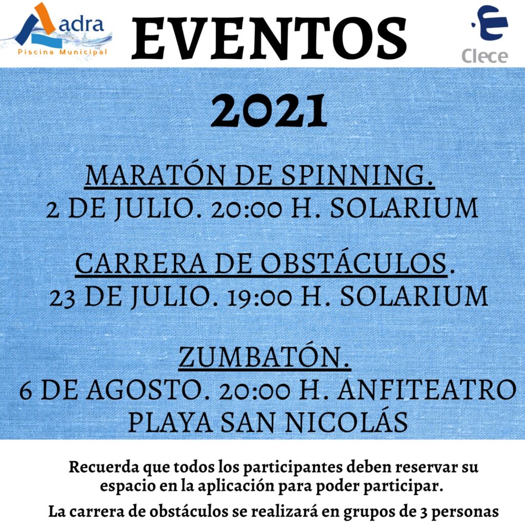 210625 Actividades Piscina Municipal de Adra