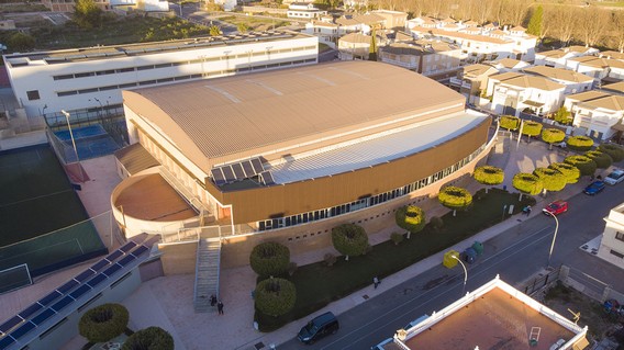 vista aerea pabellon de Deportes de Berja