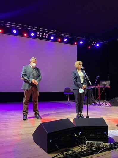 Concejala de Mujer y Alcalde en el acto contra la Violencia de Género en Pulpí