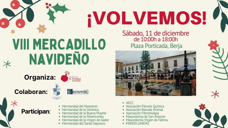 cartel mercadillo navideño Berja 2021