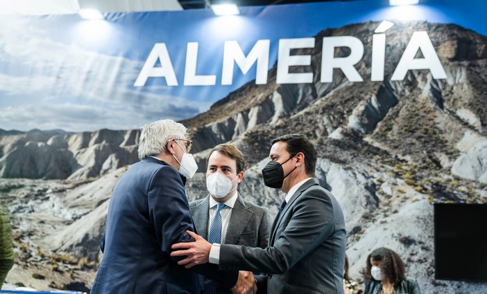 Javier A. García y Fernando Giménez con Gonzaga Escauriaza, Pte Fed Española de Golf
