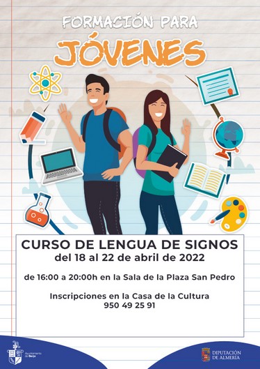 cartel avanzado lengua de signos Berja