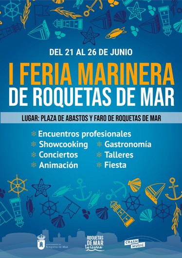 CARTEL I FERIA MARINERA ROQUETAS DE MAR