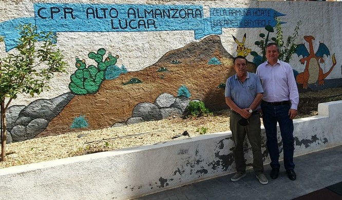 220719 Visita delegado Ad. Local en Lúcar (colegio PFEA2)