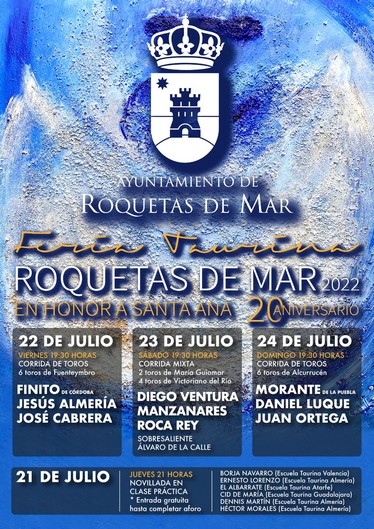 CARTEL FERIA TAURINA ROQUETAS DE MAR