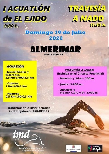 Cartel Acuatlón y Travesía