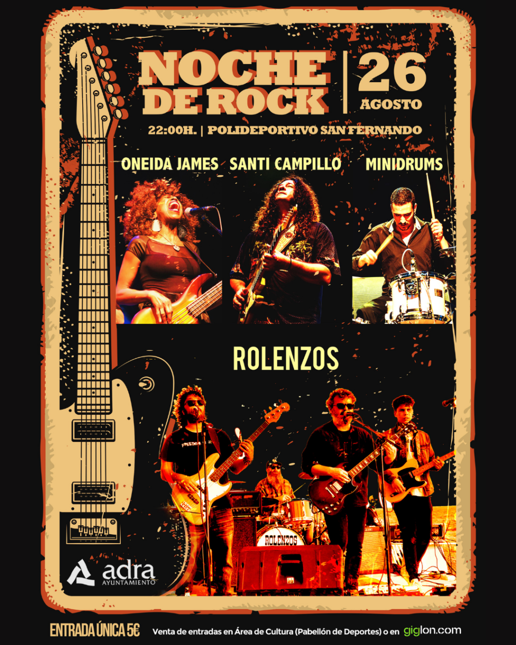 220812 Noche de Rock, concierto de Santi Campillo y los Rolenzos (26.08)...