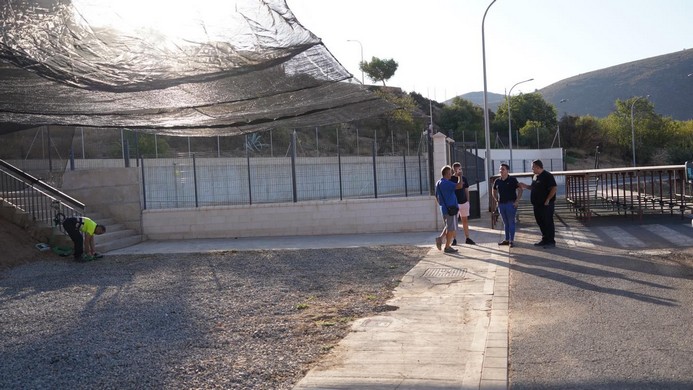preparativos recinto Ferial Los Cerrillos Berja
