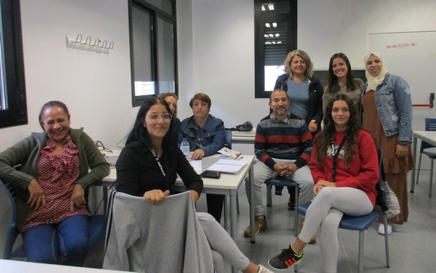 Alcaldesa Gádor Visita curso Uso Sostenible del agua