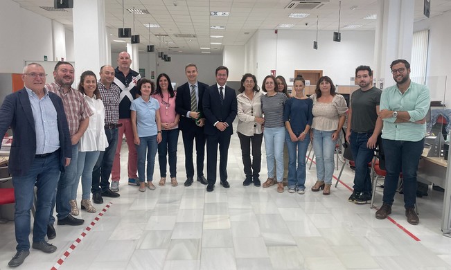Visita oficina SAE El Ejido delegado y alcalde 4-11-22