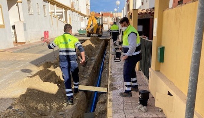 Trabajos de sustitución tuberías red de abastecimiento