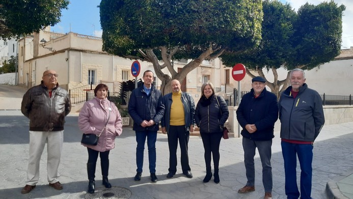 Visita subdelegado alcaldes medio y alto Andarax obras PFEA
