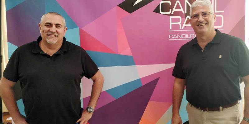 Imagen de archivo de Ismael Torres, alcalde de Huércal de Almería, y Juancho González, director de Candil Radio