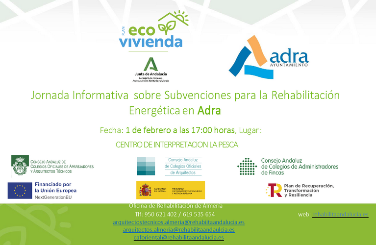 240116 Adra acogerá una Jornada Informativa sobre Subvenciones para la R...