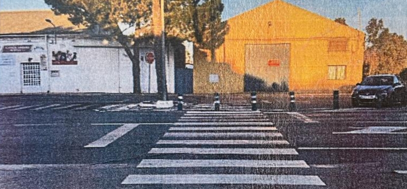 Imagen del paso de peatones donde fue atropellada la víctima en Pulpí