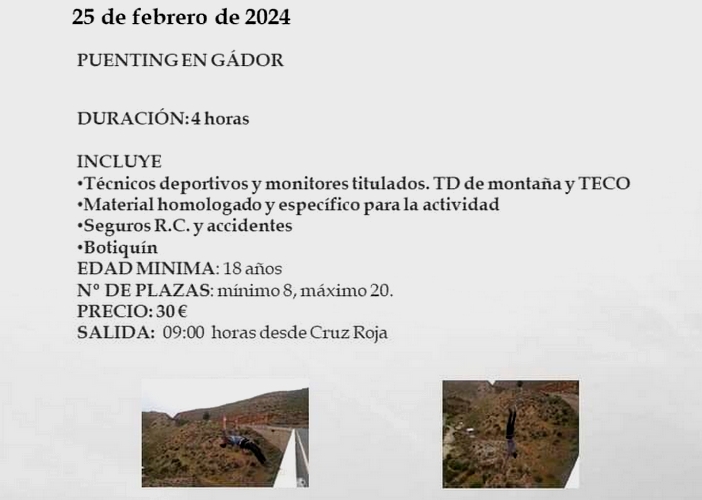 240220 Este domingo continúa la programación de 'Adra en la Senda' con l...