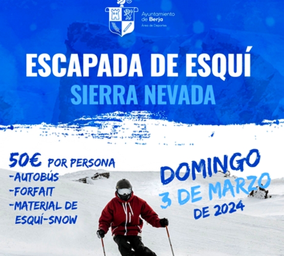 Cartel escapada Sierra Nevada Berja 2024
