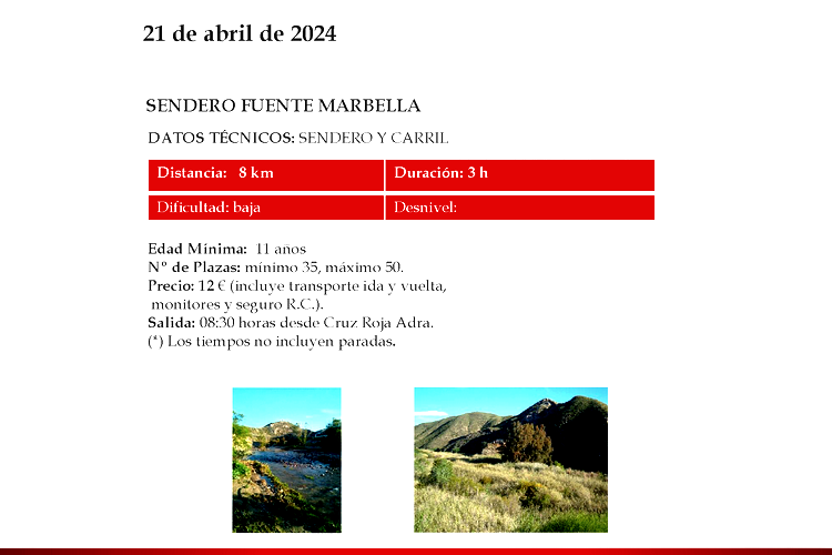 240415 Continúa la programación de 'Adra en la Senda' con el sendero Fue...