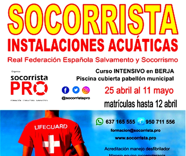 Cartel Curso Socorrista Berja 2024