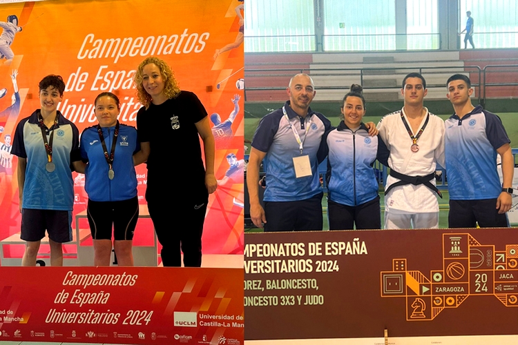 FOTO 1 UAL 15 MAYO 2024 MEDALLAS NATACIÓN Y JUDO