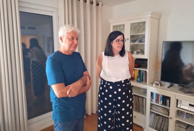 Alberto Gómez Uriol y Almudena Morales en el rodaje de El peso de la ausencia (3)