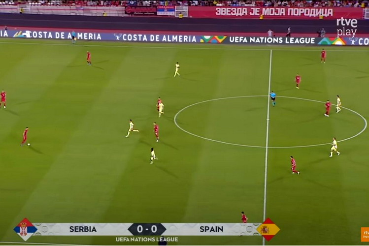 Imágenes de la retransmisión de Serbia - España TVE1 (2)