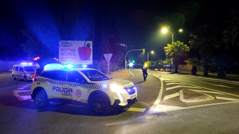 Control de la Policia Local de Berja alcohol