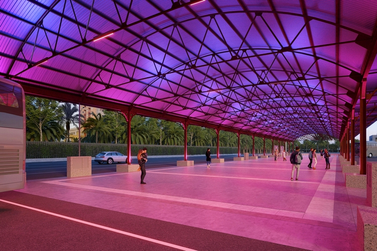 Imagen del proyecto de rehabilitación del tinglado en el Puerto de Almería 2