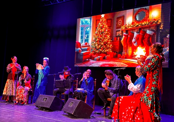 Zambomba flamenca en el Mercado de Navidad de Pulpí