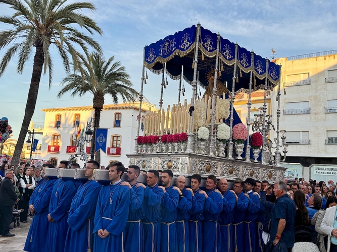 María Santísima de la Redención del Paso Morao procesionando el Viernes Santo