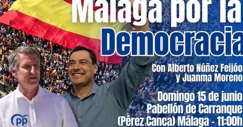 09/06/2025 El líder del PP, Alberto Núñez Feijóo, y el presidente del PP andaluz y de la Junta, Juanma Moreno, protagonizarán el domingo 15 de junio de 2025 un acto en Málaga en defensa de "la democracia"
ESPAÑA EUROPA ANDALUCÍA POLÍTICA
PP