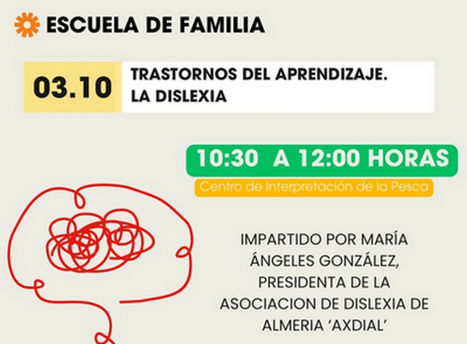 250929 La Escuela de Familia de Adra conmemora el Día Internacional de la Dislexia este viernes - CARTEL