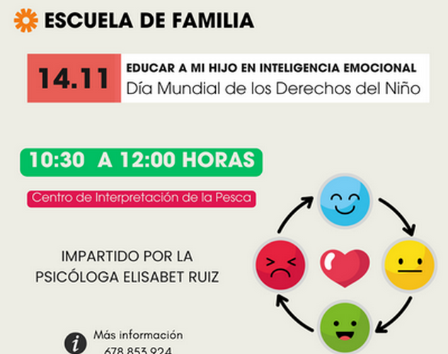 251110 'Educar a mi hijo en inteligencia emocional' es el próximo coloquio de la Escuela de Familia de Adra