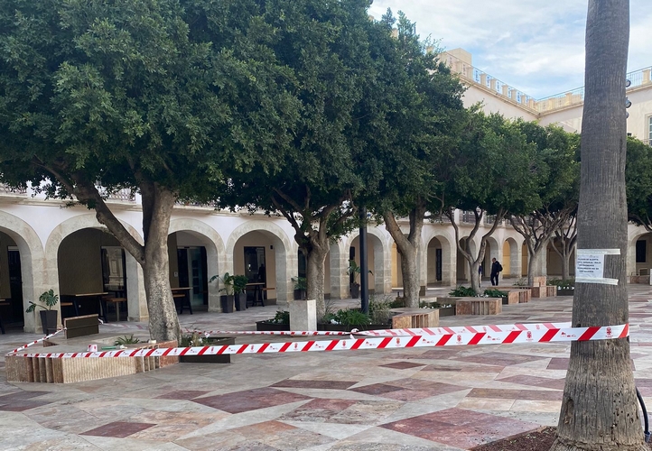 21-1-2026 Balizamiento Plaza Vieja por viento