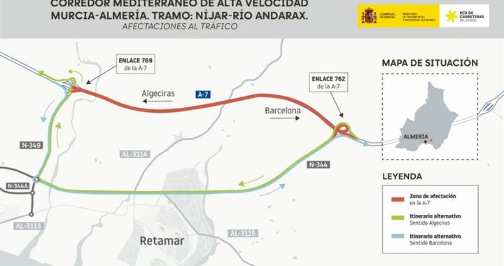 260318 NP ALMERÍA Tráfico A-7 Obras ADIF AV