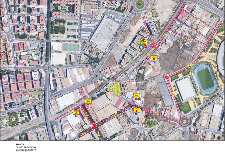 Desvíos La Goleta obras soterramiento