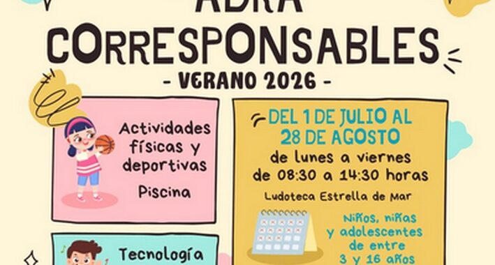 260529 El Ayuntamiento de Adra abre las inscripciones del Plan Corresponsables para el verano 2026